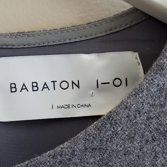 Babaton 1-01 grey 90% Wool 8% Cashmere top with zipper back opening - Picture 9 of 16